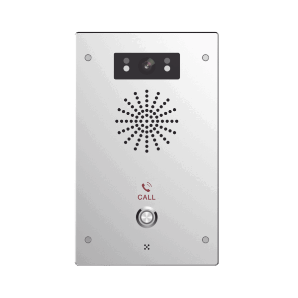 Video Intercomunicador IP, 2 líneas SIP, 2 relevadores con botón para llamada, Onvif, anti-vandálico, PoE, IP65 e IK10, PoE