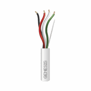 Bobina de 305 Metros / Cable de Cobre / 4 x 18 AWG / Riser / Color Blanco / Para Aplicaciones de Alarmas de Intrusión/Control de Acceso/ Automatización / Interfonos y Tv Porteros