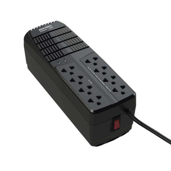 Regulador de Voltaje 1000 VA-500 W /  4 Contactos con AVR / 4 Contactos con Supresor de Picos / Protección RJ11