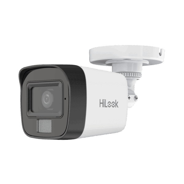 [Dual Light] Bala IP 4 Megapixel / Lente 2.8 mm / Ángulo de visión 104° / 20 mts IR + 15 mts Luz Blanca / Micrófono Integrado / ACUSENSE Lite / Exterior IP67 / H.265+ / PoE / ONVIF / dWDR