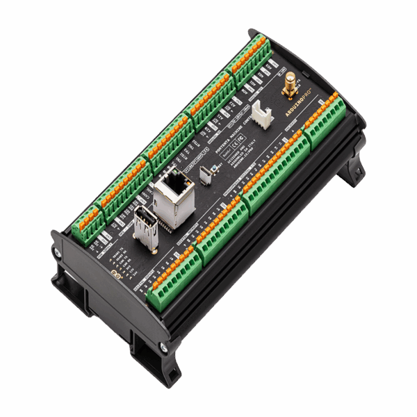 PORTENTA MACHINE CONTROL ,Ideal para aplicaciones en la Industria 4.0 gracias a sus múltiples  puertos de comunicación  y una programación flexible en estándares de PLC o Arduino IDE