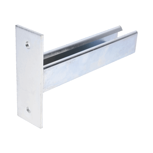 Ménsula Unicanal, 200mm, con acabado Electro Zinc