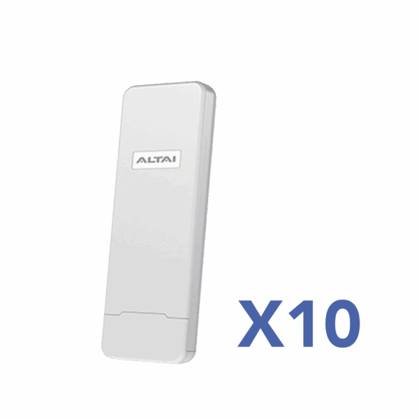 Paquete de 10 Puntos de Acceso C1N Super Wi-Fi, PTP y PTMP en 2.4 GHz , Con Antena Integrada Sectorial de 70°, Hasta 300 m de Cobertura, Antena de 10 dBi, Soporta Fichas-Vouchers. Administración en Nube Gratis con INSIGHTS