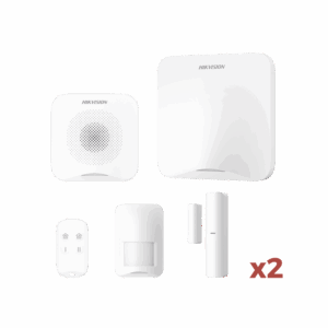 (AX HOME) KIT de Alarma AX HOME / Incluye: 1 Hub con batería de respaldo / 1 Llavero / 1 PIR / 2 Contactos Magnéticos / 1 Sirena / Wi-Fi / 3G/4G / Compatible con Hik-Connect P2P y Hik-Partner PRO