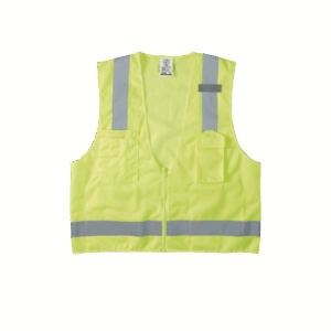 Chaleco de seguridad reflectante de alta visibilidad, mediano/grande. Con múltiples bolsillos de diferente capacidad