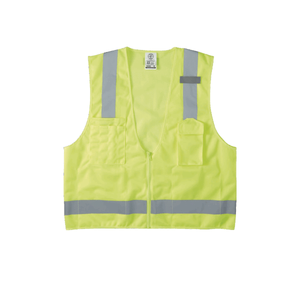 Chaleco de seguridad reflectante de alta visibilidad, mediano/grande. Con múltiples bolsillos de diferente capacidad