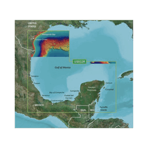 Mapa VUS032R Sur del Golfo de México.