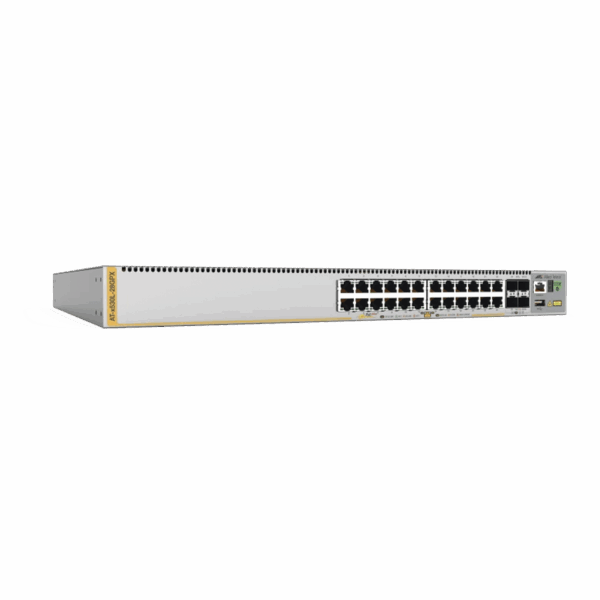 Switch L3 Stackable, 24x 10/100/1000-T PoE+, 4x SFP+, Fuente redundante integradas 740 Watts (TAA compliant version)