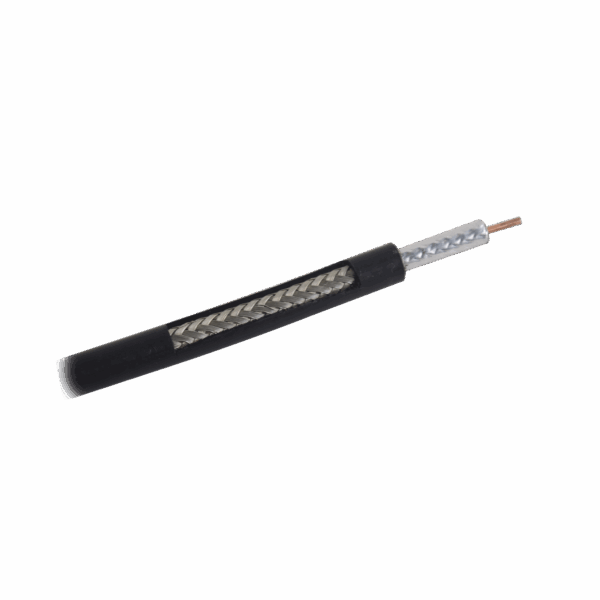 Carrete de 305m, Cable Coaxial RG-58 LMR-195, Baja Pérdida de 50 Ohms, Conductor de Cobre Sólido