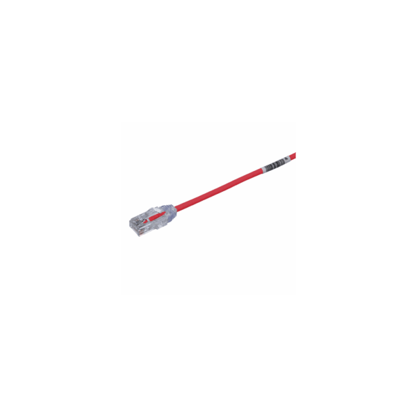 Cable de Parcheo TX6, UTP Cat6, Diámetro Reducido (28AWG), Color Rojo, 0.5 m