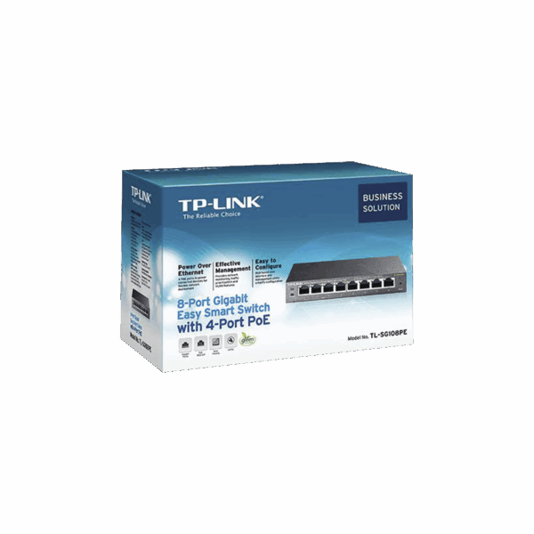 Easy Smart Switch PoE JetStream , 8 puertos 10/100/1000 Mbps  55 W