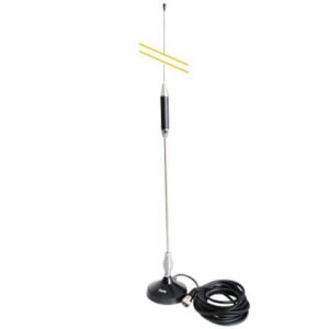 Antena Móvil para Rango de Frecuencia de Banda Civil (CB) 26.960 – 27.400 MHz.