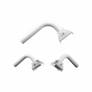 Montaje universal flexible para instalación en poste o pared, compatible con equipos Ubiquiti, Mimosa, Cambium y Altai