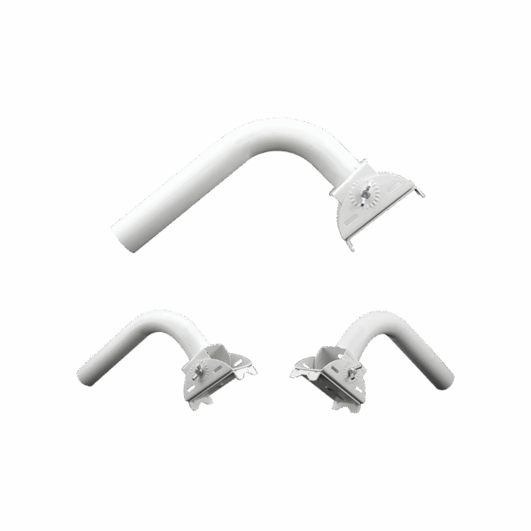 Montaje universal flexible para instalación en poste o pared, compatible con equipos Ubiquiti, Mimosa, Cambium y Altai