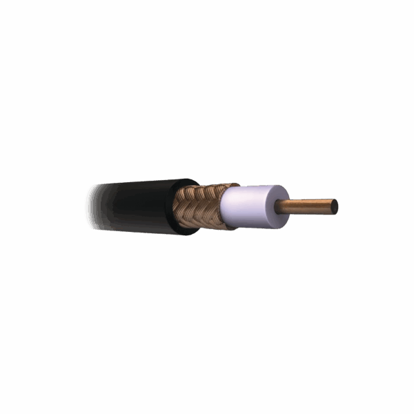 CABLE COAXIAL RG11/U, 305 MTS, BOBINA DE 305 MTS COLOR NEGRO, AWG 14 AISLAMIENTO ESPUMADO, BLINDAJE DE ALUMINIO AL 60%, APLICACION INTEMPERIE PARA VIDEO VIGILANCIA