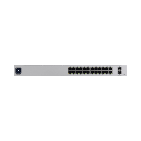 UniFi Switch USW-Pro-24-POE Gen2, con funciones capa 3, de 24 puertos PoE 802.3at/bt + 2 puertos 1/10G SFP+, 400W, pantalla informativa