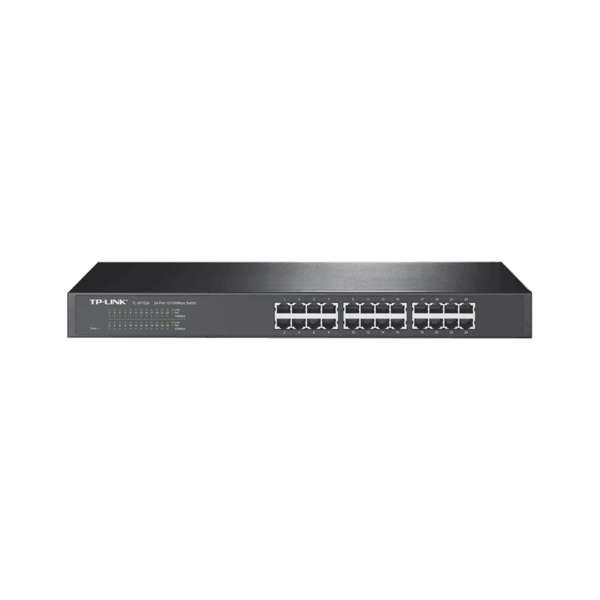 Switch no administrable de 24 puertos 10/100 Mbps para montaje en rack
