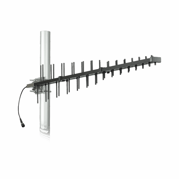 Antena LPDA de Alta Ganancia/ ESPECIAL PARA AMPLIFICADORES DE UNA A CINCO BANDAS DE FRECUENCIA/ 698-2700 MHz/ 12.15 dBi de Ganancia.