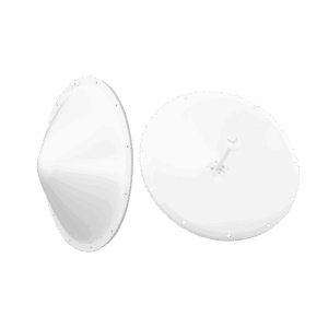 Kit de Antena y radomo, ganancia de  28 dBi, rango de frecuencia extendida (4.9 a 6.5 GHz), conectores SMA-macho inverso, incluye jumper, distancia de hasta 15 km