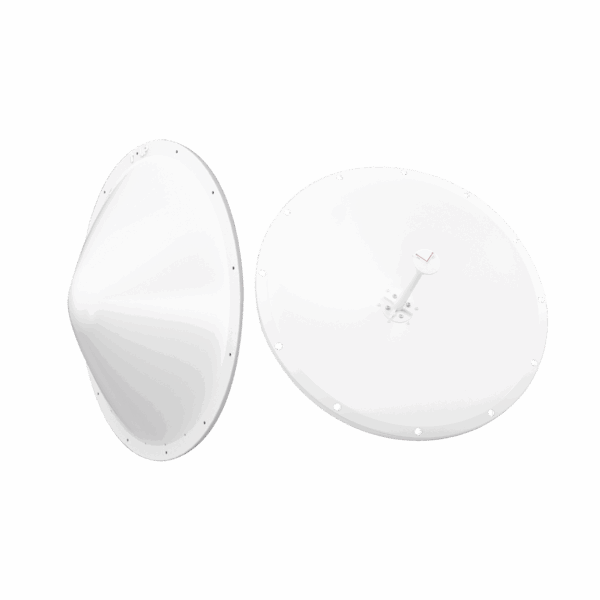 Kit de Antena y radomo, ganancia de  28 dBi, rango de frecuencia extendida (4.9 a 6.5 GHz), conectores SMA-macho inverso, incluye jumper, distancia de hasta 15 km