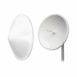 Kit de Antena y radomo, ganancia de  28 dBi, rango de frecuencia extendida (4.9 a 6.5 GHz), conectores N-Macho, incluye jumper, distancia de hasta 15 km