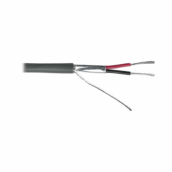 Cable 2 x 18 AWG / Blindado / 305 Metros / Riser / UL / Color Gris / Hecho en México