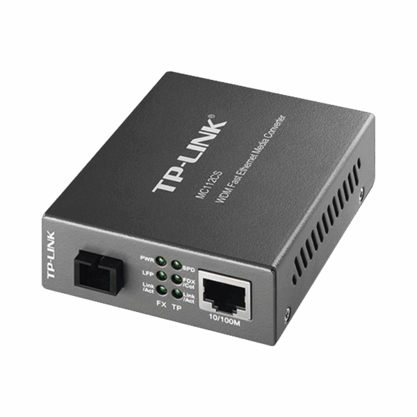 Convertidor Fibra Óptica WDM Monomodo / 1 puerto RJ45 10/100 Mbps / 1 puerto SC/UPC 100 Mbps /  Hasta 20 Km / Para su Funcionamiento Requiere el Modelo MC111CS / Plug and Play