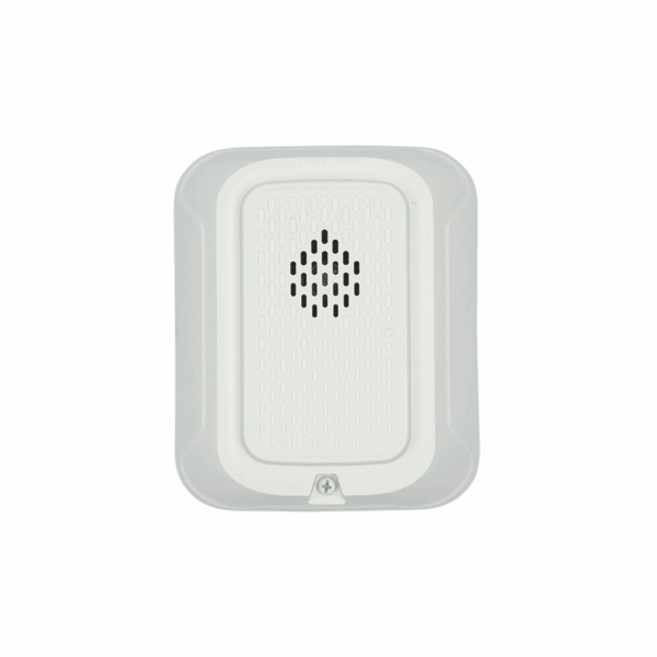 Sirena para Montaje en Pared, 12 a 24 Vcc, Color Blanco, Nuevo Diseño Moderno y Elegante y Menor Consumo de Corriente