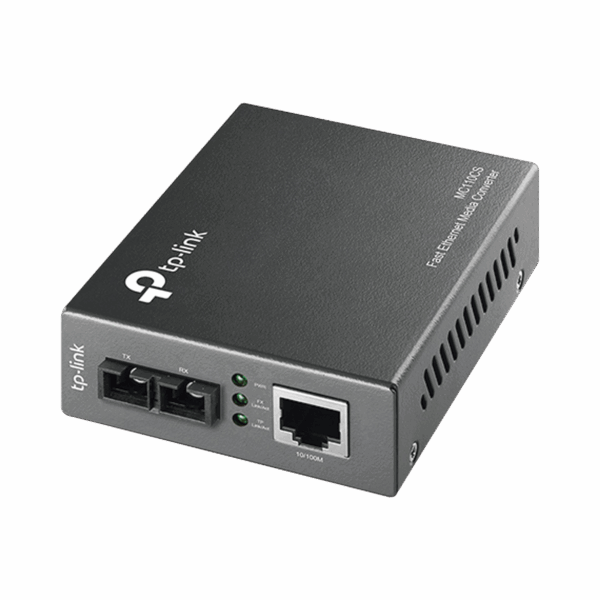 Convertidor Fibra Óptica Monomodo /  1 Puerto RJ45 10/100 Mbps / Puerto Fibra Óptica SC 100 Mbps / Hasta 20 kilometros / Plug and Play