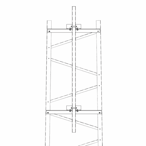 Brazo para Sección #5 Torre Titan con Herrajes y Mástil de 6' (1.8m).