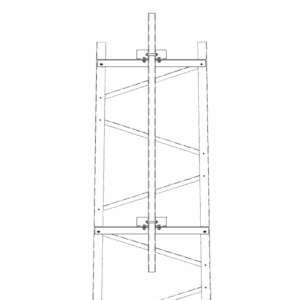 Brazo para Sección #2 Torre Titan con Herrajes y Mástil de 6′ (1.8m).