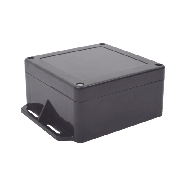 Gabinete Plástico Negro para Exterior (IP65) de 120 x 120 x 60 mm Cierre por Tornillos.