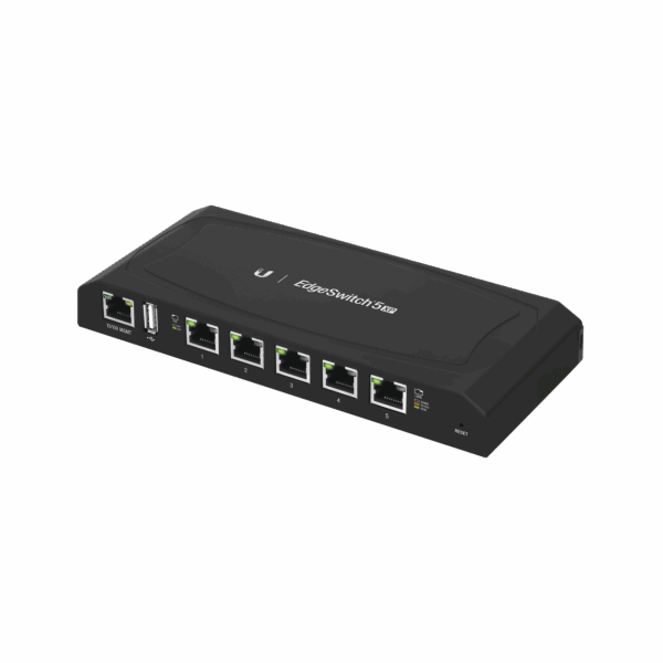 EdgeSwitch 5XP Administrable de 5 Puertos Gigabit PoE de 24 V Pasivo, con funciones avanzadas de Capa 2