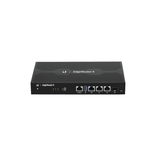 EdgeRouter 4, con 3 puertos 10/100/1000 Mbps + 1 puerto SFP, con funciones avanzadas de ruteo