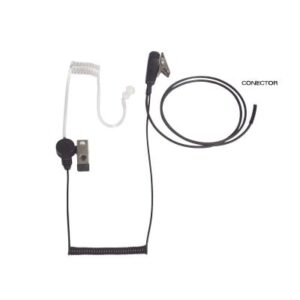 Micrófono – audífono de solapa con tubo acústico transparente para TC-500/ 518/ 600/ 610/ 700 y radios GP300/ PRO2150/ P110/ GP350/ SP-10/ PRO3150/ EP450/ EP350/ MAG ONE con tubo acústico de PU (material flexible)