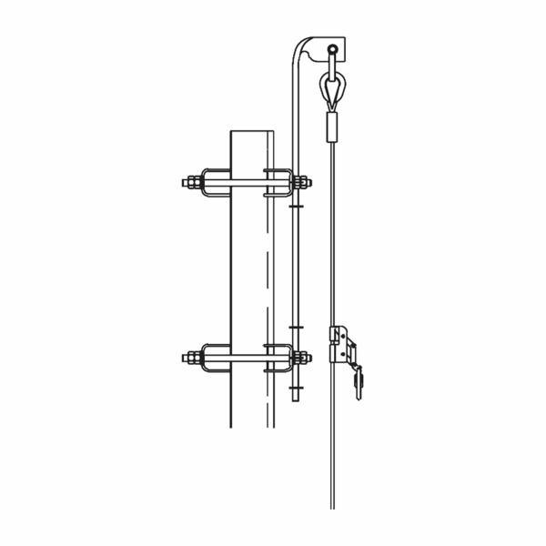Línea de Vida hasta 45.7 Metros (150 pies). Compatible con línea Super Titan. Carro de Seg. NO INCLUIDO.