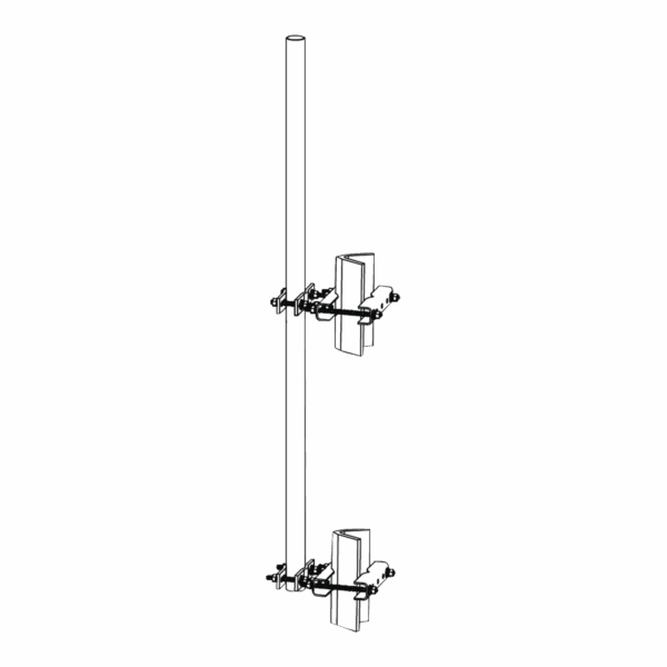 Montaje lateral con Mástil de 1.9" diam. x 6' (1.8m) longitud.