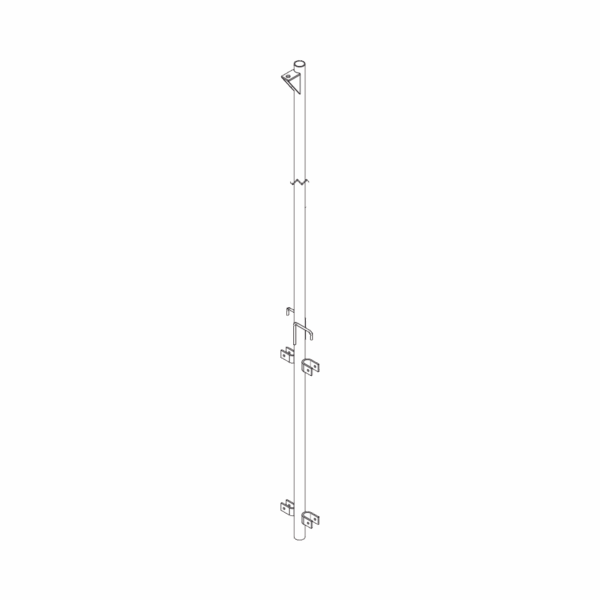 Pluma de Aluminio de 4 metros CED.40  para Instalación de Tramos STZ (Con Polea).