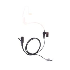 Micrófono – audífono de solapa con tubo acústico transparente para KENWOOD TK3230/3000/3402/3312/3360/3170,NX240/340/220/320/420 con tubo acústico de PU (grado médico)
