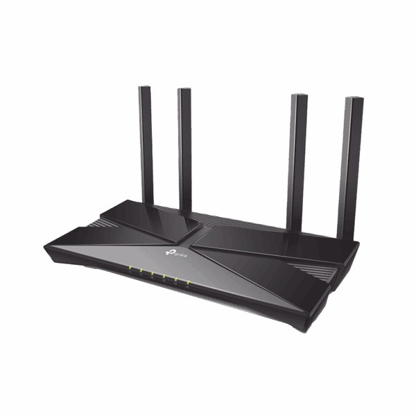 Router WiFi 6 doble banda AX 1800 Mbps /  MU-MIMO y OFDMA / 1 Puerto WAN 10/100/1000 Mbps / 4 Puertos LAN 10/100/1000 Mbps / 4 Potentes Antenas / Compatible con EasyMESH