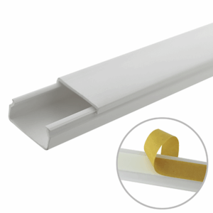 Canaleta blanca de PVC auto extinguible, sin división, 20 x ...
