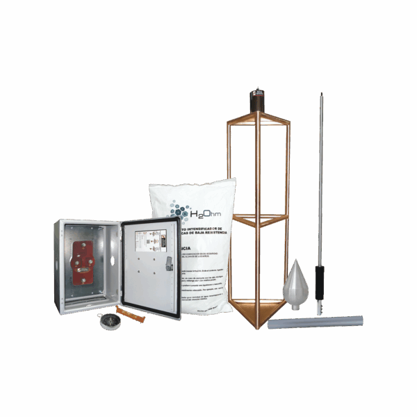 Kit de Pararrayo con Punta con Diámetro de Protección de 300 metros.