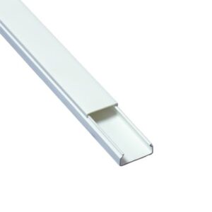 Canaleta blanca de PVC auto extinguible, sin división, 20 x ...