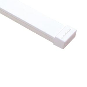 Tapa final color blanco de PVC auto extinguible,  para canal...
