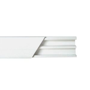 Canaleta blanca de PVC auto extinguible, con división, 20 x ...