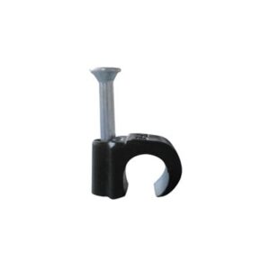 Grapa reforzada para cable redondo de 7mm color negro (100pz...