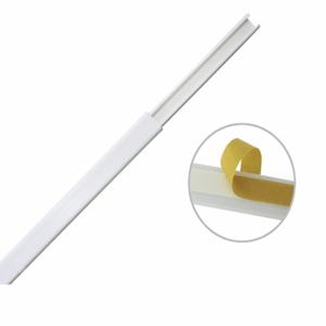 Canaleta color blanco de PVC auto extinguible, de una vía, 1...