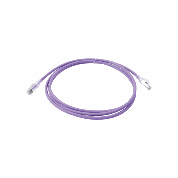 Patch Cord Z-MAX Cat6A S/FTP, CM/LS0H, 7ft, Color Violeta, Versión Bulk