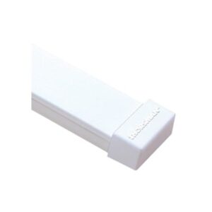 Tapa final color blanco de PVC auto extinguible,  para canal...