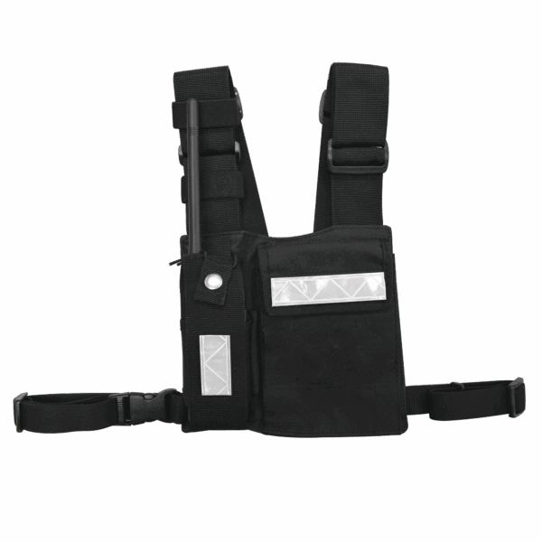 Pechera Universal Sin Logo con Soporte para Radio y Bolígrafo más Bolsa con Cinta Adherente para su Seguridad.